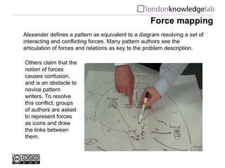 Force mapping Alexander defines a pattern as equivalent to a diagram resolving a set of interacting and conflicting forces...