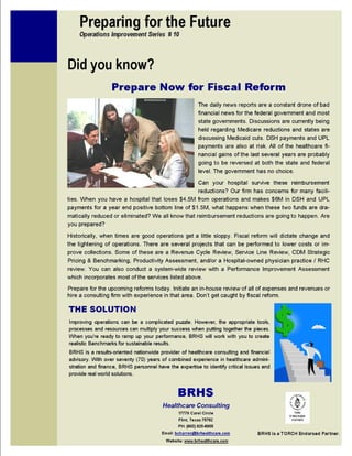Prepare Now for Fiscal Reform
