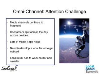 Omni-Channel: Attention Challenge
• Media channels continue to
fragment

• Consumers split across the day,
across devices
...