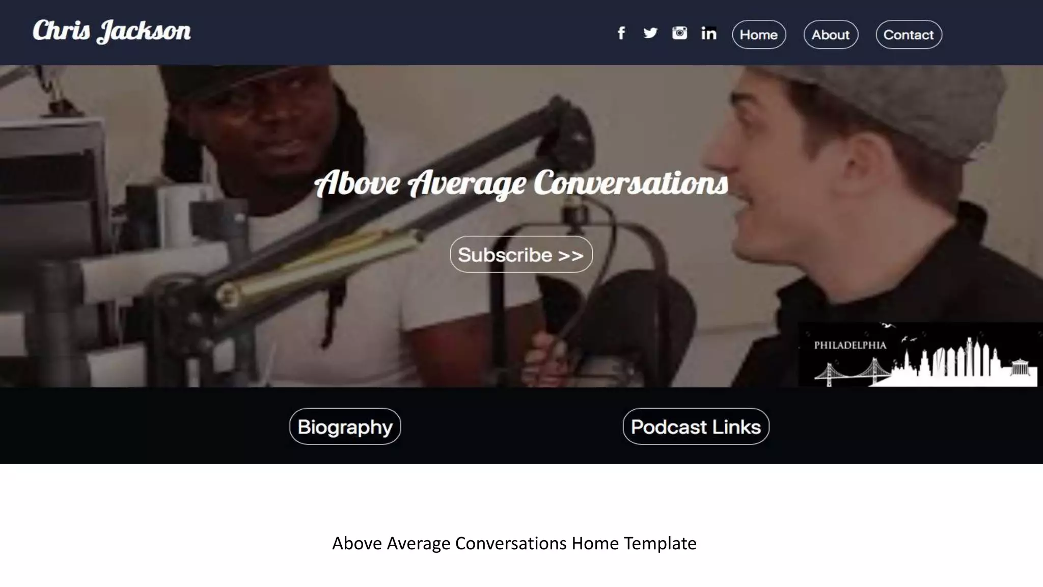 Above Average Conversations Home Template