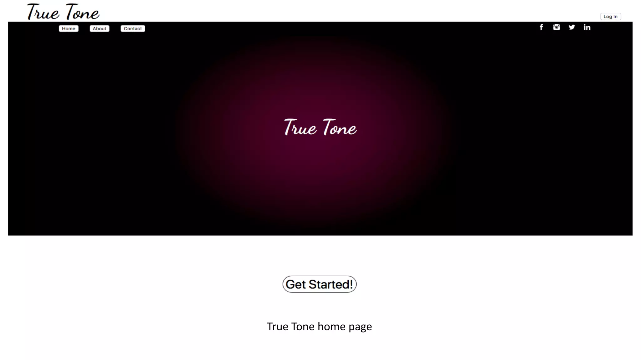 True Tone home page