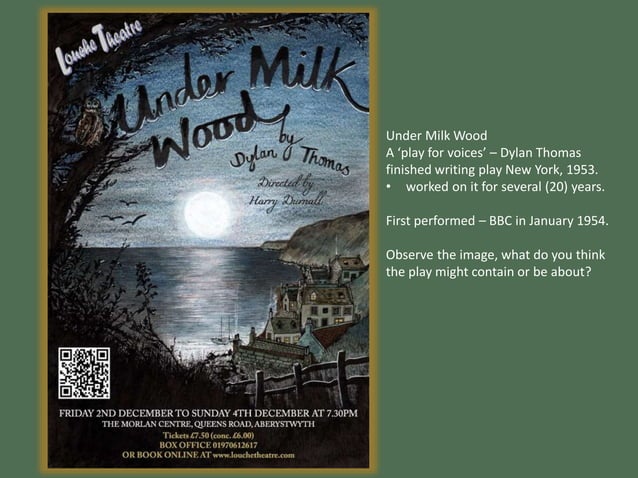 Dylan Thomas Under Milk Wood | PPSX | Poetry | Books and Literature