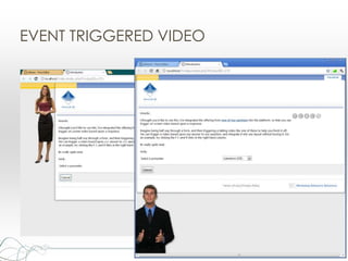EVENT TRIGGERED VIDEO

• Answer questions & identify when
  someone needs help….
 