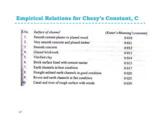 Dymanics of open channel flow | PDF
