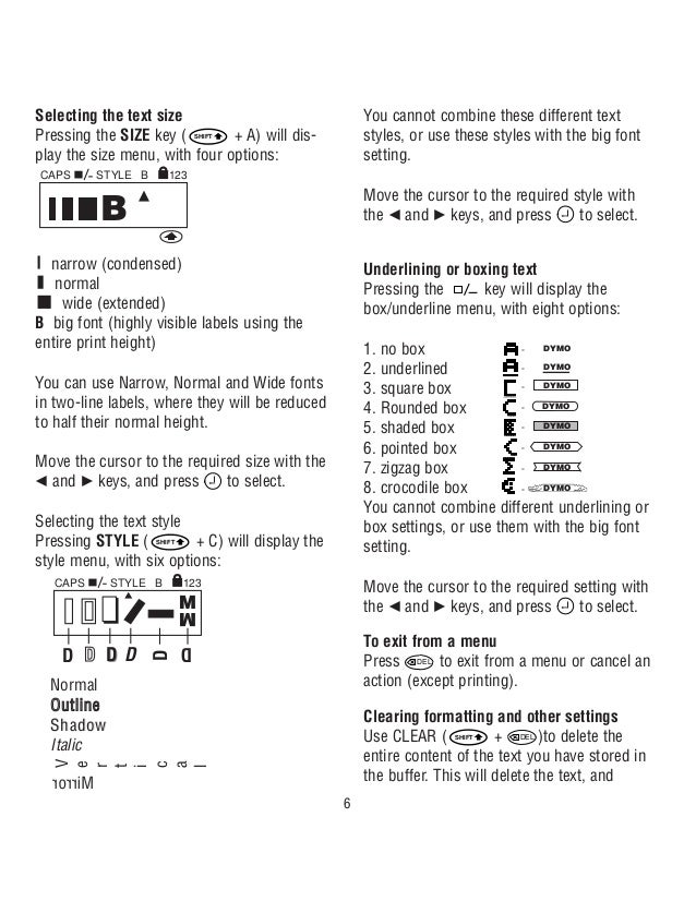 Dymo letratagxrinstructionmanual119746