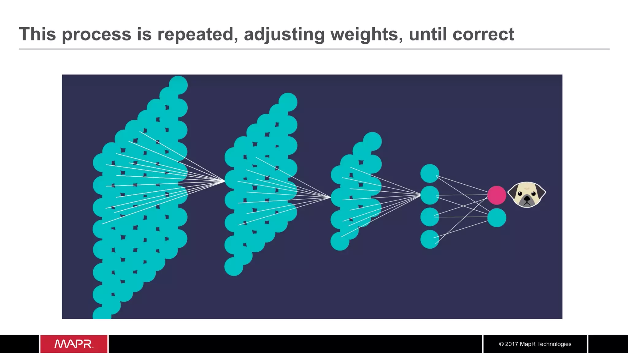 © 2017 MapR Technologies
This process is repeated, adjusting weights, until correct
 