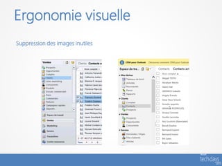 Ergonomie visuelle
Suppression des images inutiles
 