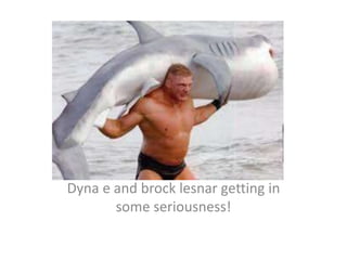 Dyna e and brock lesnar getting in
some seriousness!
 