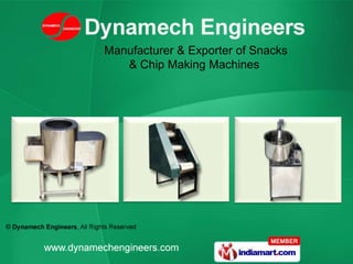  Manufacturer & Exporter of Snacks & Chip Making Machines 