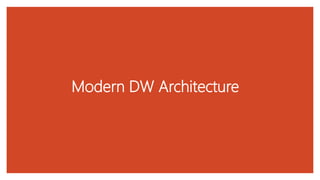 Modern DW Architecture
 