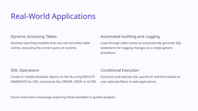 Dynamic PL/SQL Procedures: What They Are and How to Use Them | PPTX