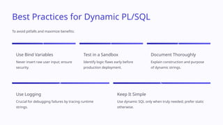 Dynamic PL/SQL Procedures: What They Are and How to Use Them | PPTX