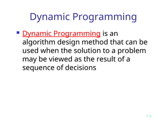 dynamic-programming unit 3 power point presentation | PPT