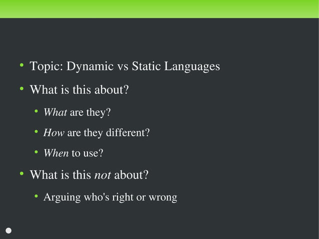 Dynamic Vs Static | PPT