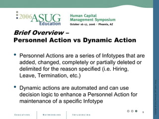 Dynamic Actions On Steroids