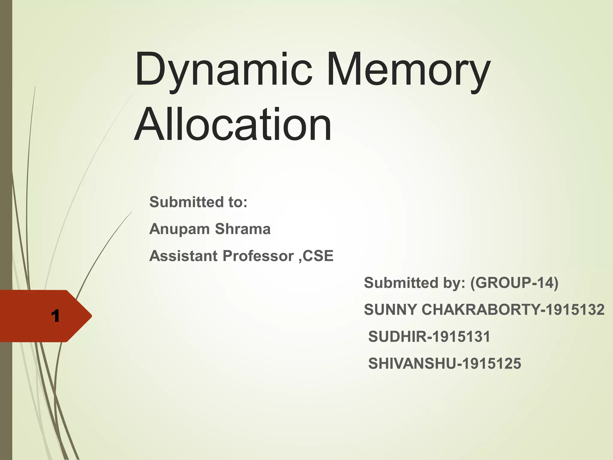 Dynamic allocation | PPT