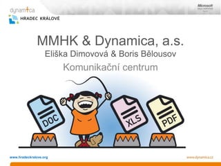 MMHK & Dynamica, a.s. 
Eliška Dimovová & Boris Bělousov 
Komunikační centrum 
www.hradeckralove.org 
 