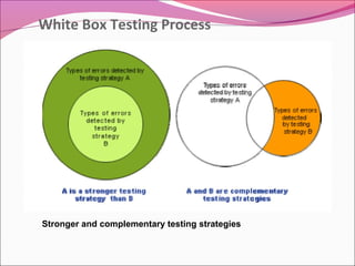 White Box Testing Process

Stronger and complementary testing strategies

 