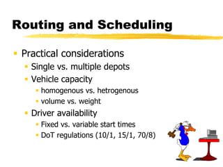 Supply chain logistics : vehicle routing and scheduling | PDF