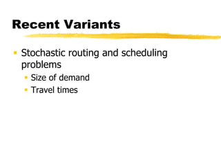Supply chain logistics : vehicle routing and scheduling | PDF
