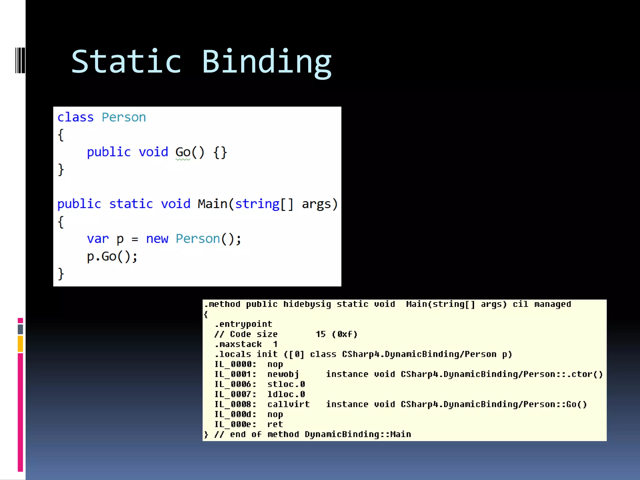 Static Binding 