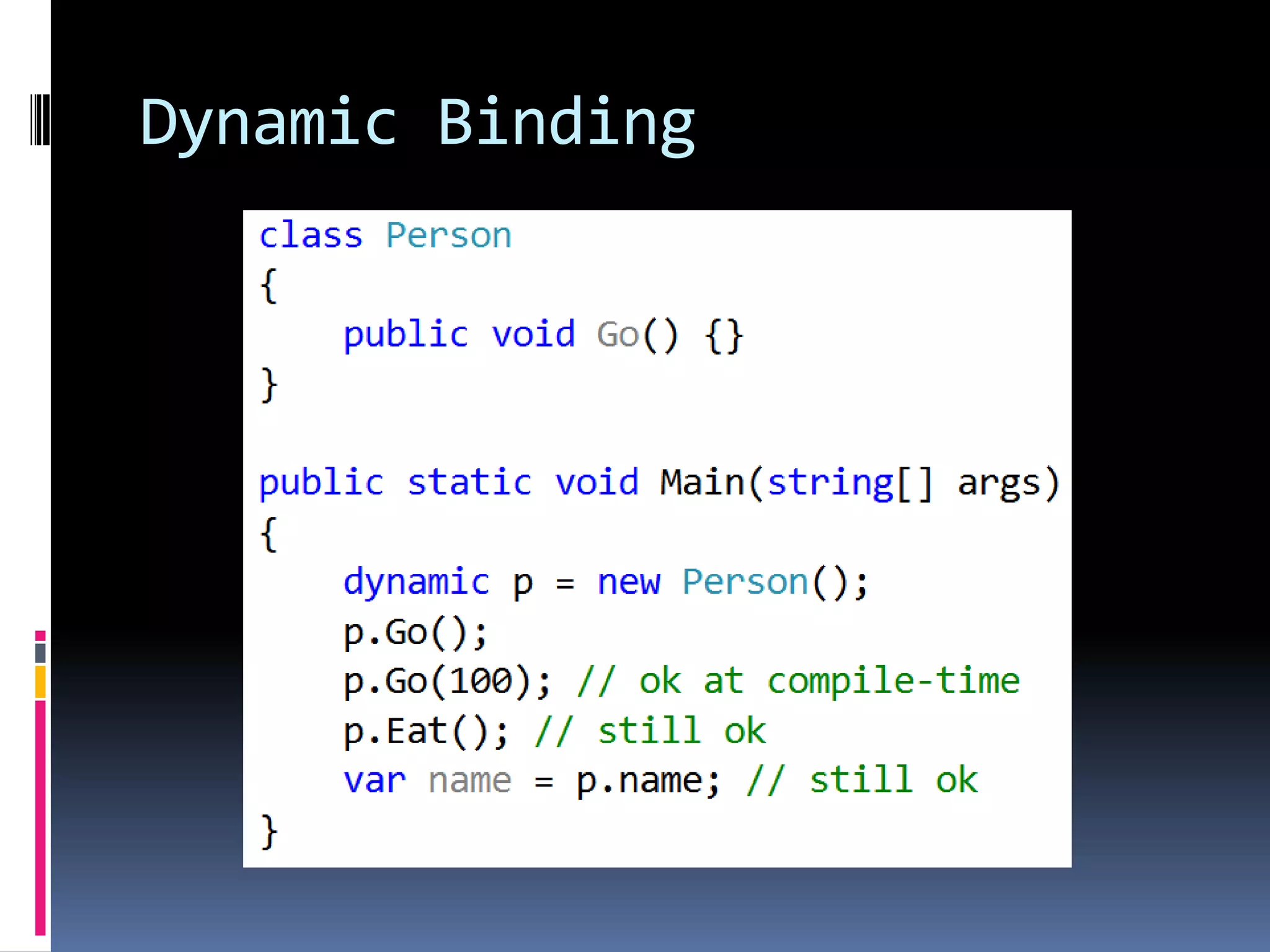 Dynamic Binding 