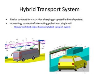 Why not use power from grid for
dynamic charging?
• Within 3- 4 years it is expected electricity from solar panels will be cheaper than from grid
– http://mobile.nytimes.com/2014/11/24/business/energy-environment/solar-and-wind-
energy-start-to-win-on-price-vs-conventional-fuels.html?referrer=&_r=0
• Most grid systems have large percentage of coal power
– CO2 savings are marginal
– Scant CO2 Benefit from China’s Coal-Powered Electric Cars
– http://green-broadband.blogspot.com/2011/10/scant-co2-benefit-from-chinas-
coal.html
• Grid interconnection fees, transformers, debt retirement charges, etc significantly drive up
costs
– However in some locations using solar panel to feed power to grid may allow for
additional revenue
• Grid and utility power reliability is declining with increased severe weather due to climate
change
38
 