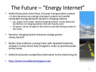 The Future – “Energy Internet”
• eVehicle becomes more than a human transportation system
– it also becomes an energy tran...