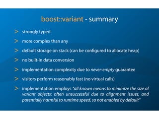 struct Person
{
std::string name;
std::string address;
int age;
};
But what if I need performance?
There is,of course,a lean and elegant static workaround.
In fact,several of them ...
Sunday, October 7, 12
 