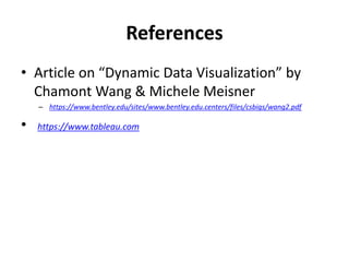 Dynamic Data Visualization with Tableau | PPTX