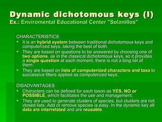 Dynamic dichotomous keys | PPS
