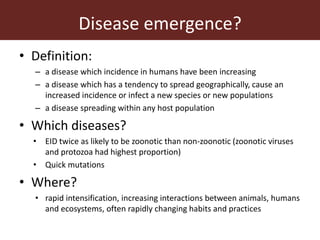 Dynamic drivers of disease emergence in Africa: From hypothetical frameworks to the field 