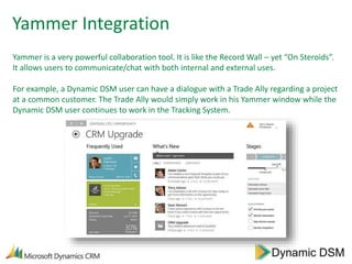 Dynamic DSM Tracking Software Features | PPTX