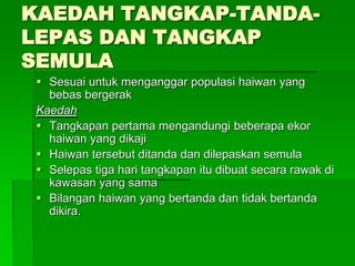 Peratus litupanKadar permukaan bumi yang diliputi oleh daun-daun sesuatu spesis yang tertentuJumlah luas litupan spesis itu dalam semua kuadratX 100Jumlah luas kuadrat