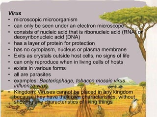 Algaeexists as unicellular, in a colony and in filaments (multicellular)lives in the sea, pond, river, paddy field, tree stem, damp soilthe most simple green plantscontains chlorophyllautotrophscarries out aerobic respirationreproduces asexualIy and sexuallyexamples: Phytoplankton (Chlamydomonas sp.)pleurococcus sp. Spirogyra sp.Kingdom: Protista