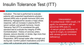 Dynamic Function Test Examples Dynamic endocrine tests | PPTX