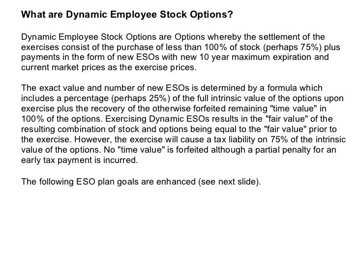 Employee stock options sars