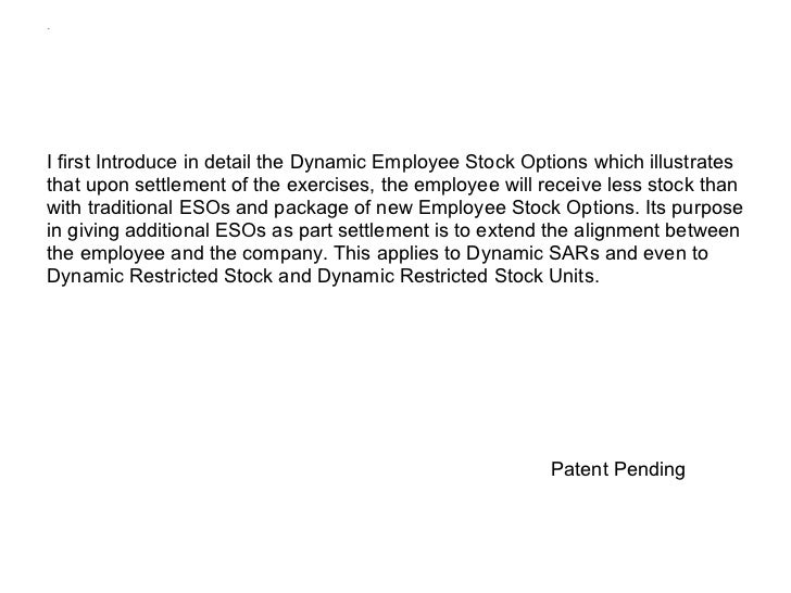 Employee stock options sars