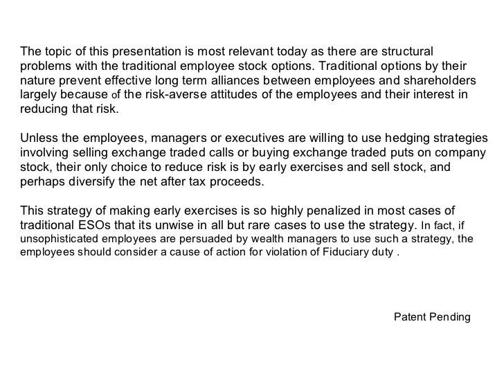 Employee stock options sars
