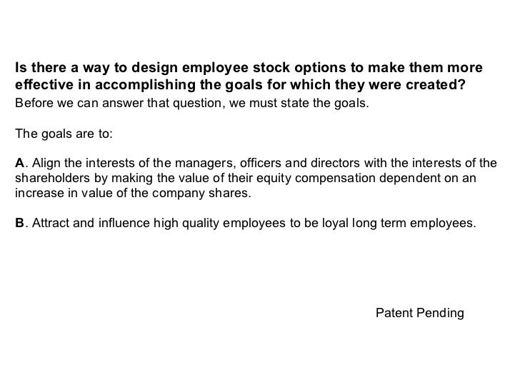 Employee stock options sars