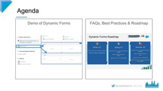 #CD22
Demo of Dynamic Forms
Agenda
FAQs, Best Practices & Roadmap
 