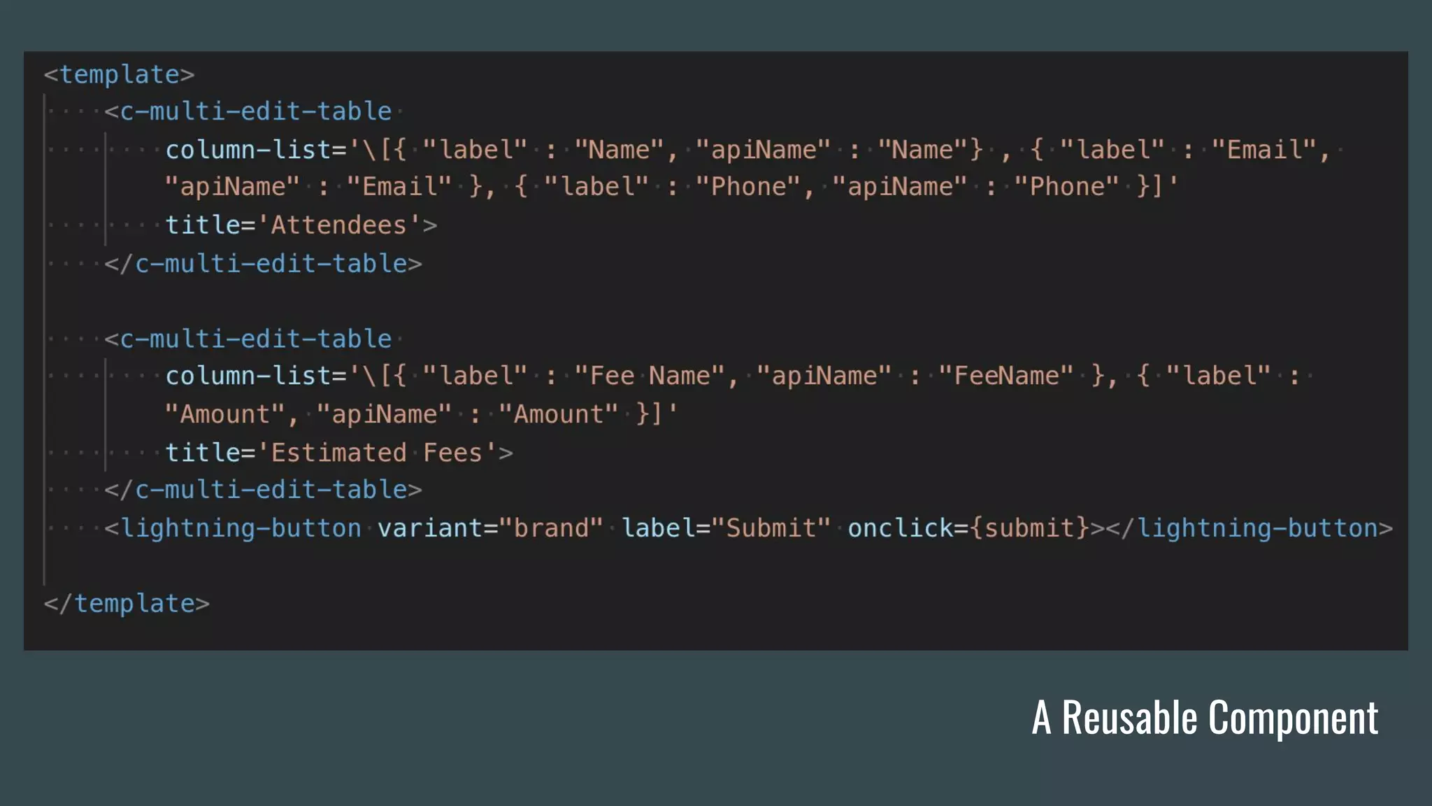 A Reusable Component
 