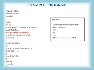 Dynamic memory allocation in c | PPTX