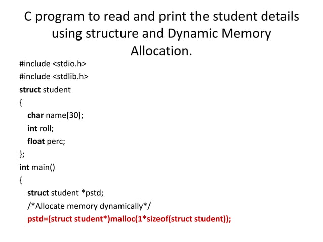 Dynamic memory allocation | PPTX | Operating Systems | Computer ...
