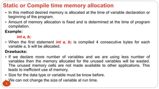 Dynamic Memory Allocation in C | PPTX