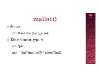Dynamic memory allocation | PDF
