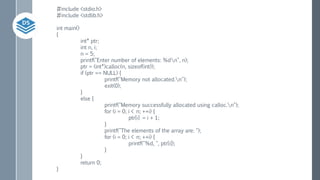 Dynamic memory allocation | PPT | Free Download