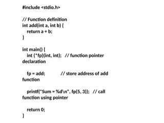 Understanding Function Pointers and Dynamic Memory Allocation in C ...
