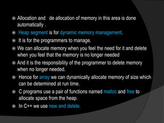 Dynamic memory allocation in c++ | PPTX