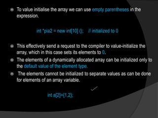 Dynamic memory allocation in c++ | PPTX